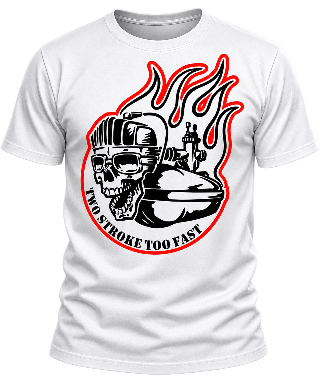Streng Limitiert: Two Stroke Too Fast – Classic Edition T-Shirt Weiß